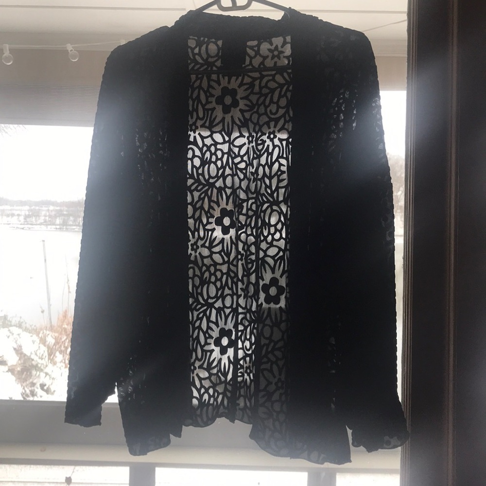 Boho Anna Sui burnt velvet jacket